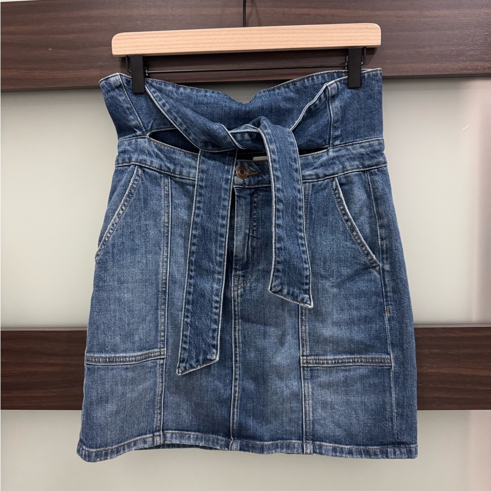 Jonathan Simkhai Blue Denim Mini Skirt